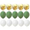 20PCS 10inch Balloon Kit Retro Green White Gold Balls Birthday Wedding Anniversary Jungle Summer Party Decor Home Supplies KTY