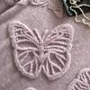 Luxurious Chiffon Butterfly Jacquard Throw Blanket Velvet Nap Blanket Office Shawl Comfortable Blanket Warm Sofa Blankets for Bed Quilt