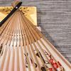 Silk Fabric Handheld Folding Fan Bamboo Handle Silk Hand Fan Elegant Folding Hand Fan  Gift Giving