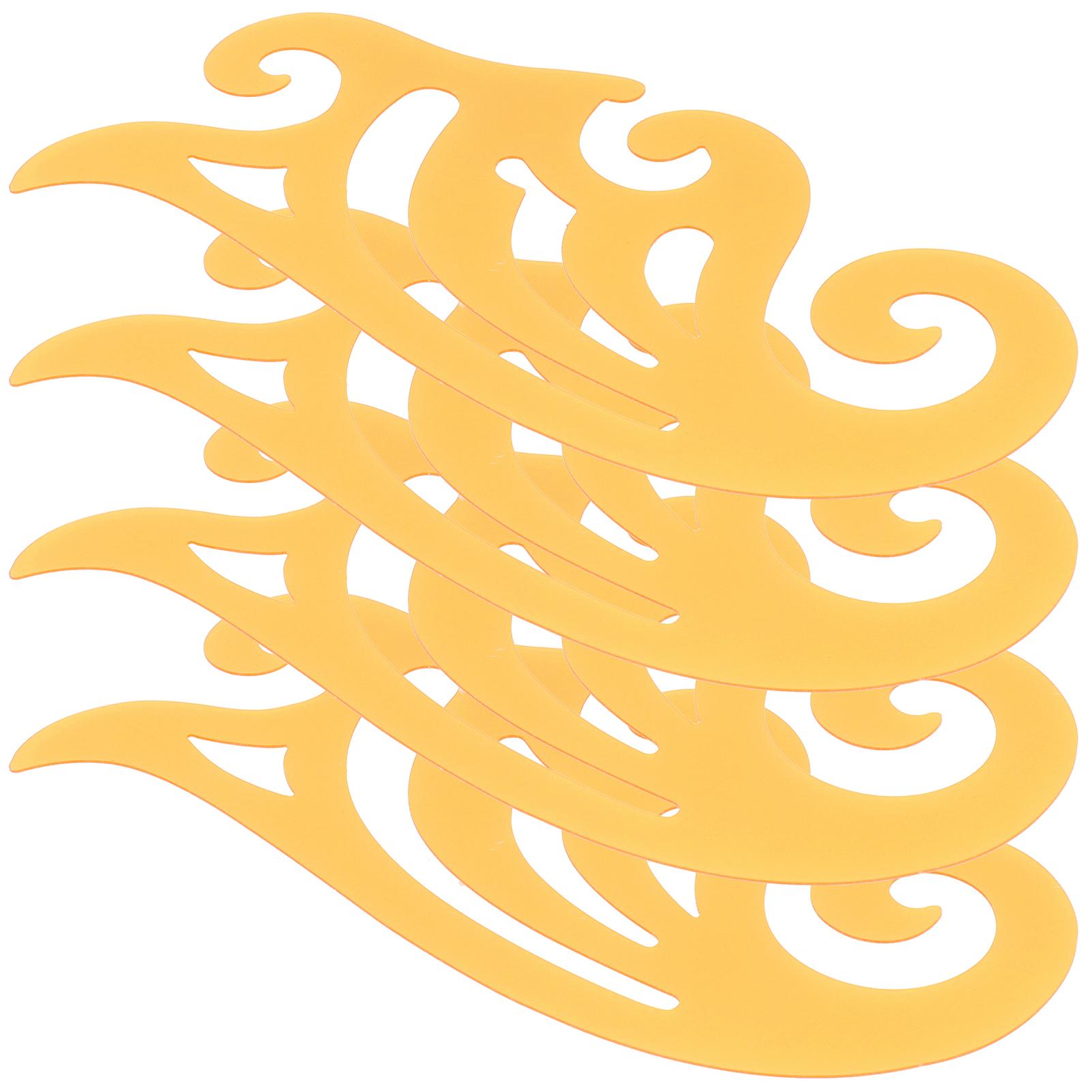 4Pcs Curve Shaped Ruler Plastic Manual Cut Sewing Dressmaking Clothing Fashion Tailor Tools