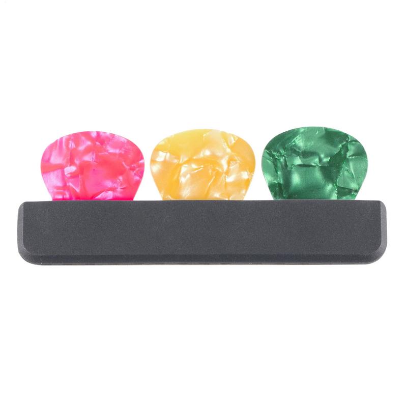 Guitar Pick Holder With 3 Picks Plastic Plectrum Case Built-in Antislip Teeth Quick Storage Not Easy To Fall