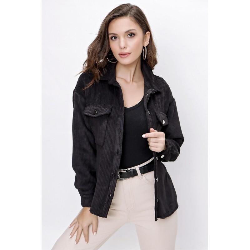 

Вельветовая рубашка с двойным карманом