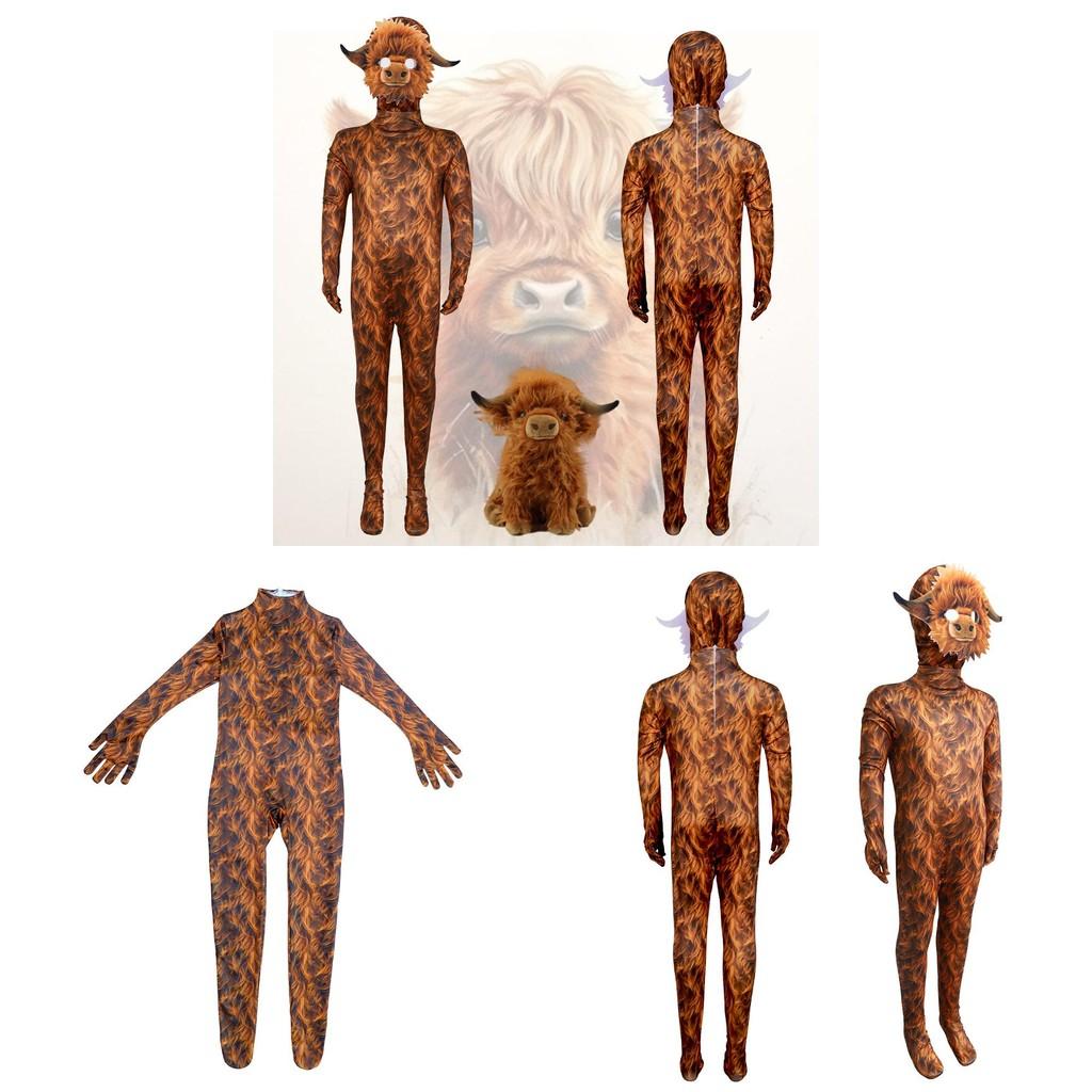 Zealand Scottish New Cow Cosplay  Bodysuit Stage Performance Halloween Outfit