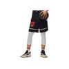 Li Ning Basketball Series Printed Loose Fit Comfortable Breathable Basketball Shorts Men Shorts Black AAPU103-3