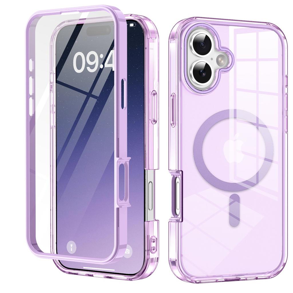 For iPhone 17 Phone Case,Compatible with MagSafe Built-in Touch Sensitive Anti-Scratch Screen Protector for iPhone17