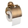 GreenHarbor European-Style Toilet Paper Holder, Brass, with Cover, Wall-Mounted, Stylish Antique Bathroom Decor [Parallel Import]