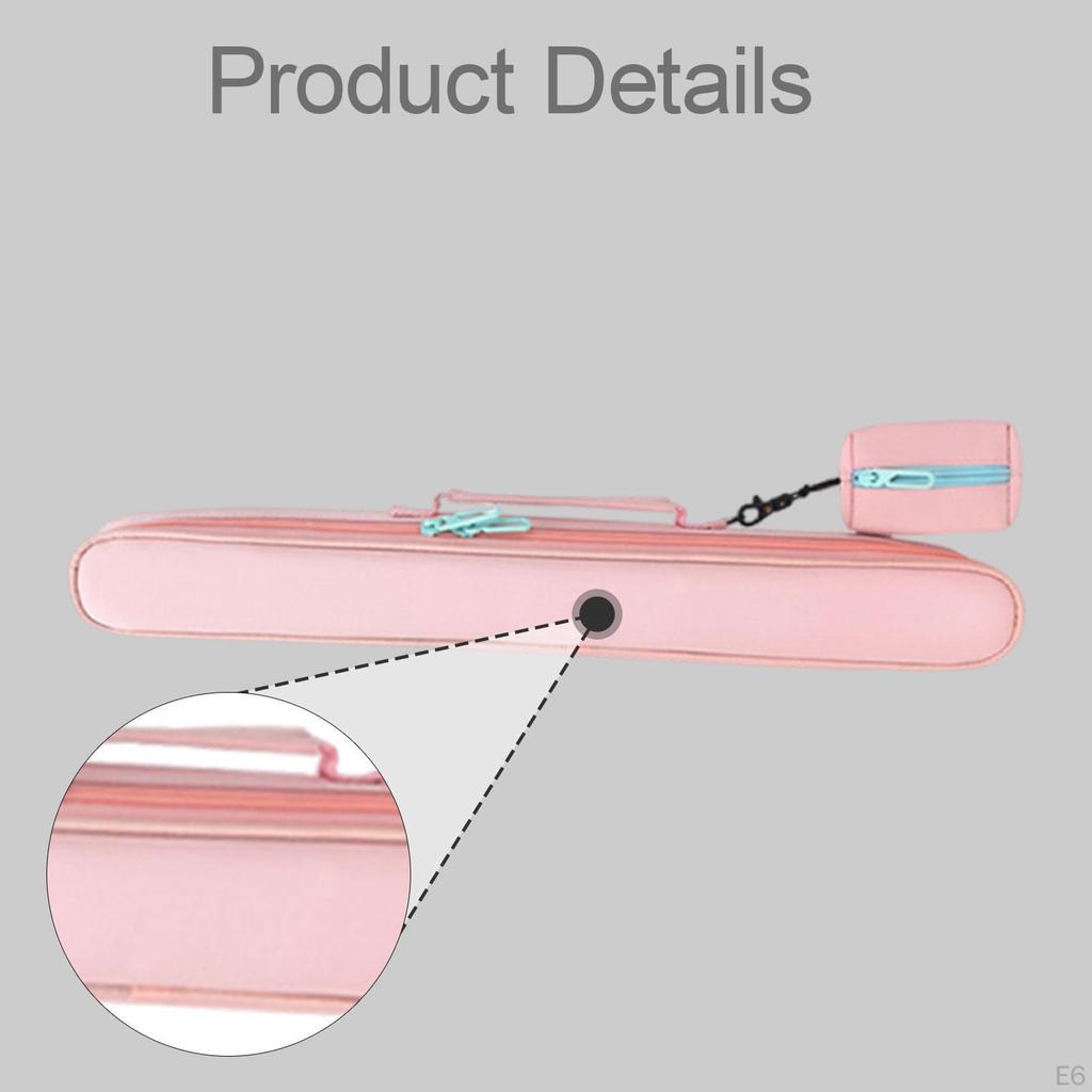 Flute Carrying Case Bamboo Storage Bag Multifunctional Accessories with Zipper Gift Handbag