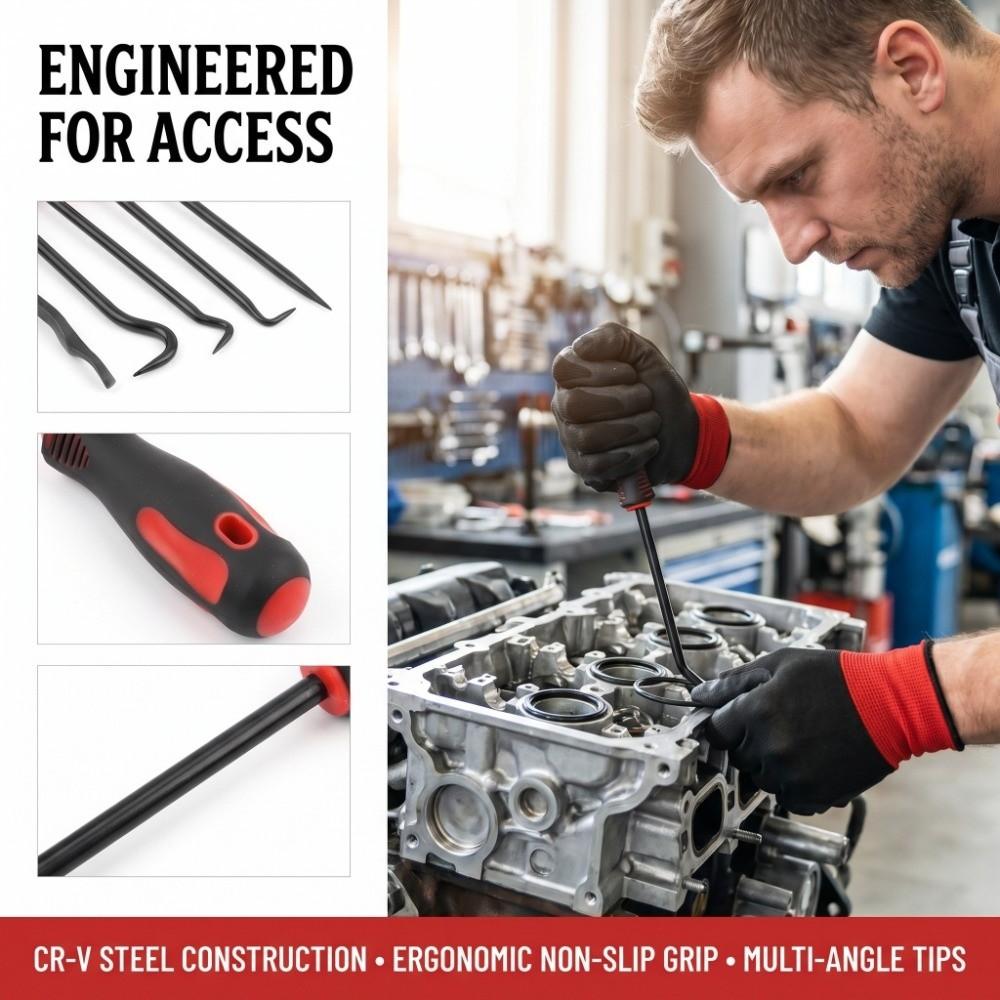 9PCS Multi-Purpose Hook and Pick Set Durable Scraper Hook Pick Set Electronics Maintenance