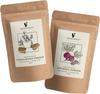 Combo Herbal Mitra 100% Natural e Puro de Pó de Sândalo com Pó de Beterraba para Máscara Facial (200 g)