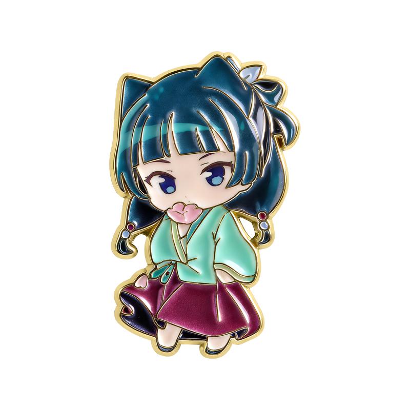 Ancient-Style Girl Enamel Pin Handsome Boy Cute Face Chibi Green Dress Cute Cartoon Anime Brooches Lapel Badge Jewelry Gift