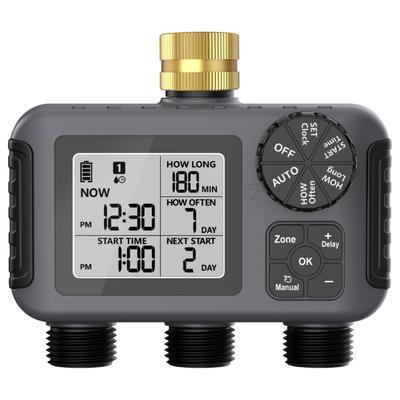Programmable Double Channel Watering Timer For Gardens Adjustable Schedule High Visibility Screen Durable ABS Construction Irrigation Controller