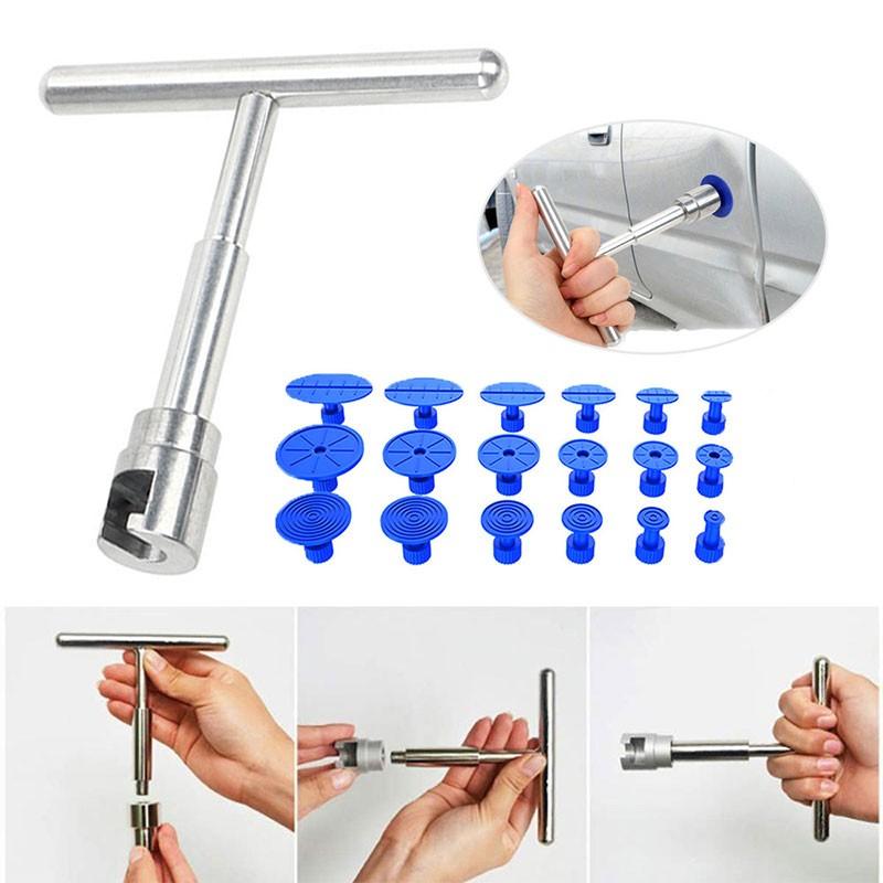 Auto Dent Puller Mit 18 stücke Kunststoff Saugnäpfe Auto Paintless Dent Reparatur Werkzeug Zum Ziehen Fahrzeug Entfernen Dellen Auto pflege Zubehör