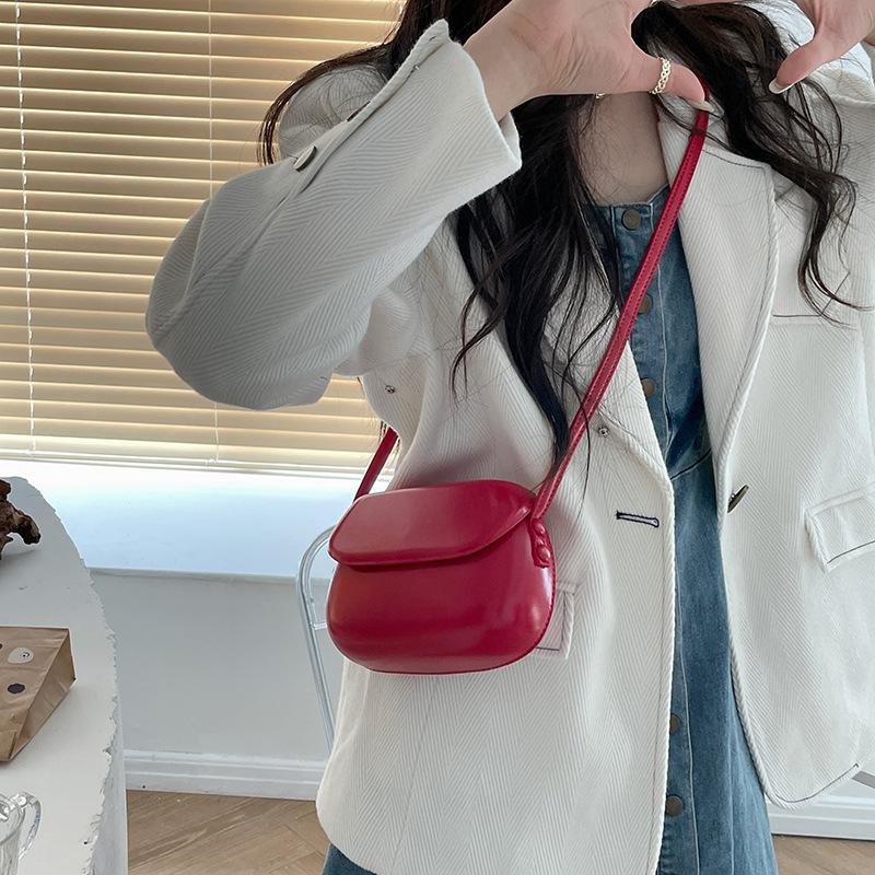 Crossbody tašky pro dívky Retro červené dámské tašky přes rameno Všestranné dámské peněženky a kabelky Designová taška
