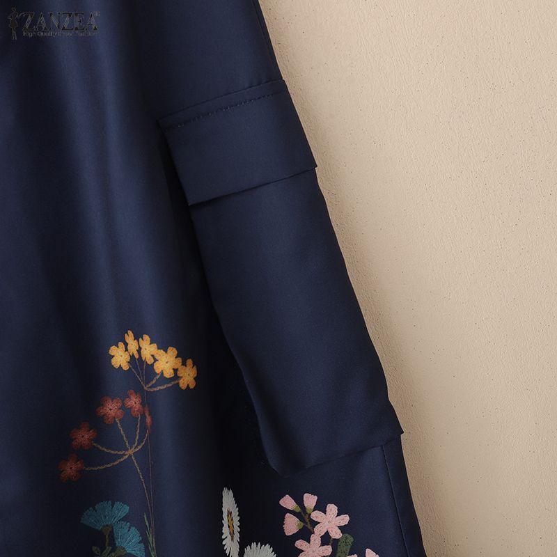 ZANZEA Women Floral Print Casual Elastic Waist Loose Skirts