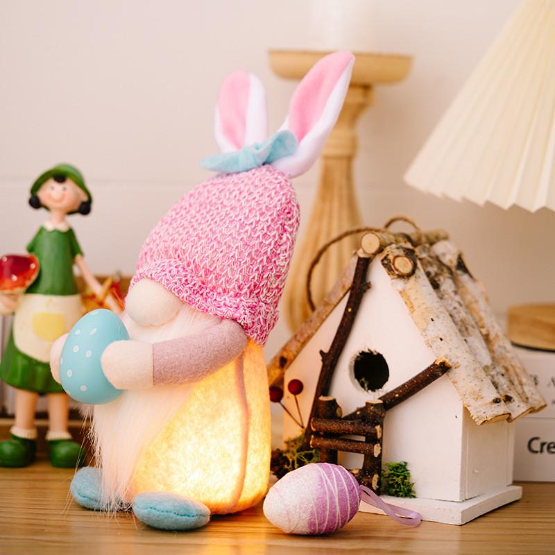Easter Enchanting Decor With Adorable Light Up Doll And Colorful Egg Accents Home For