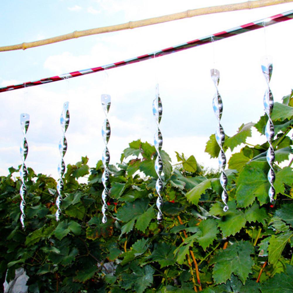 20/10/4pcs Bird Repeller Rotating Rod Reflective Wind Spiral Deterrent Control Device Agricultural Scare Bird Garden Ornaments