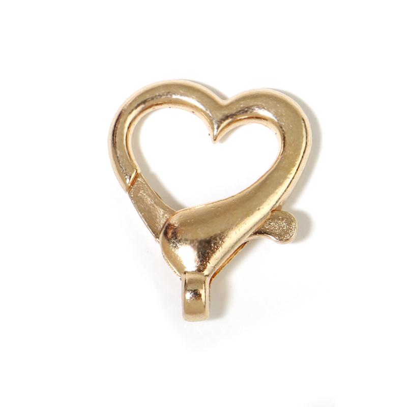 10Pcs/Lot Alloy Lobster Clasps Heart Shape Multicolor Key Chain Sping Buckle for Jewelry Making DIY Key Chains Bag Ornaments