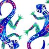 2 Pieces Gecko Wall Decor Decorative Vivid Ornament Iron Creative Art Sculpture for Patio