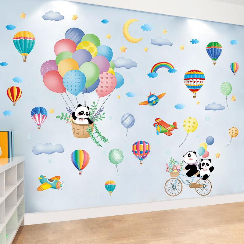 

Мультяшный медведь воздушный шар детская комната наклейки на стену стикеры настенное украшение макет милые наклейки на стену XY9050 Extra large