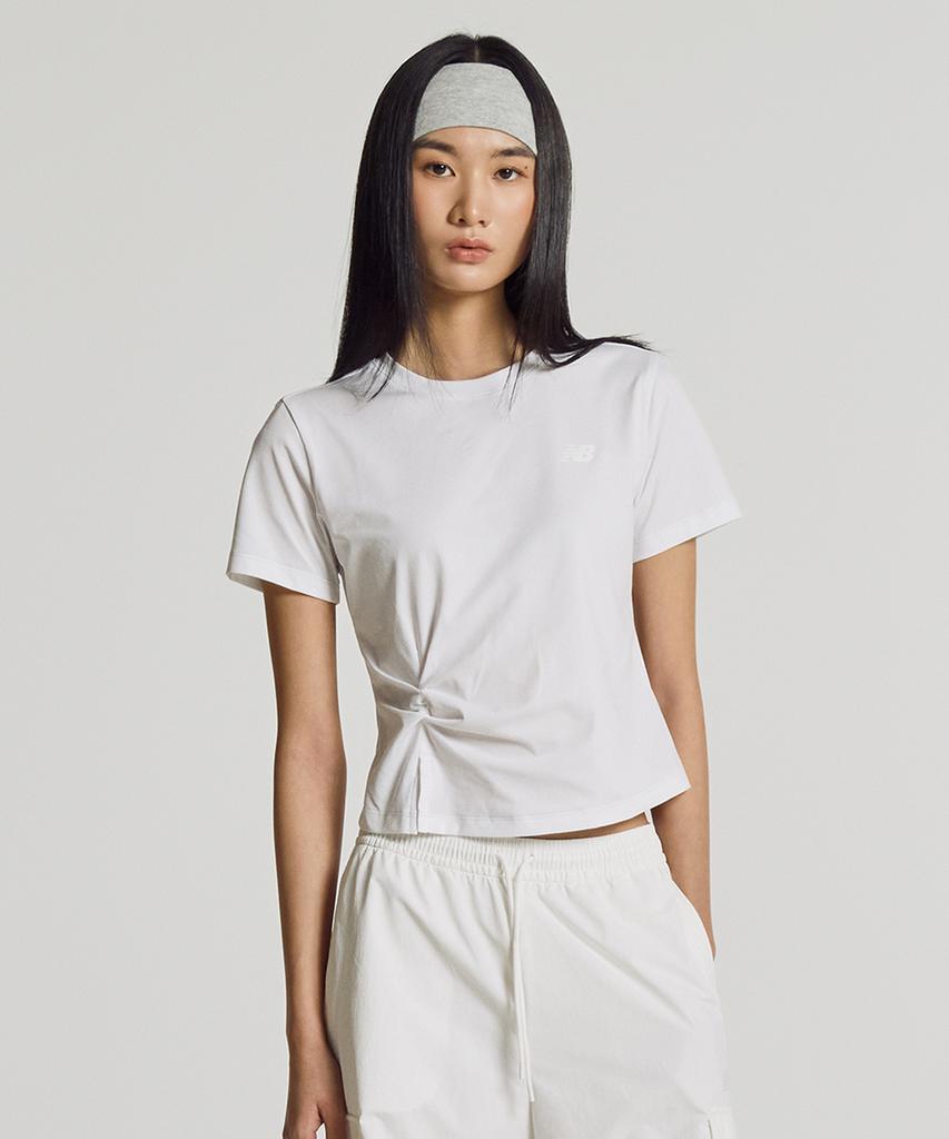 Nyuballanseu Nbneg2W582 / Women Frozen Twisted Short Sleeve Tee (White)