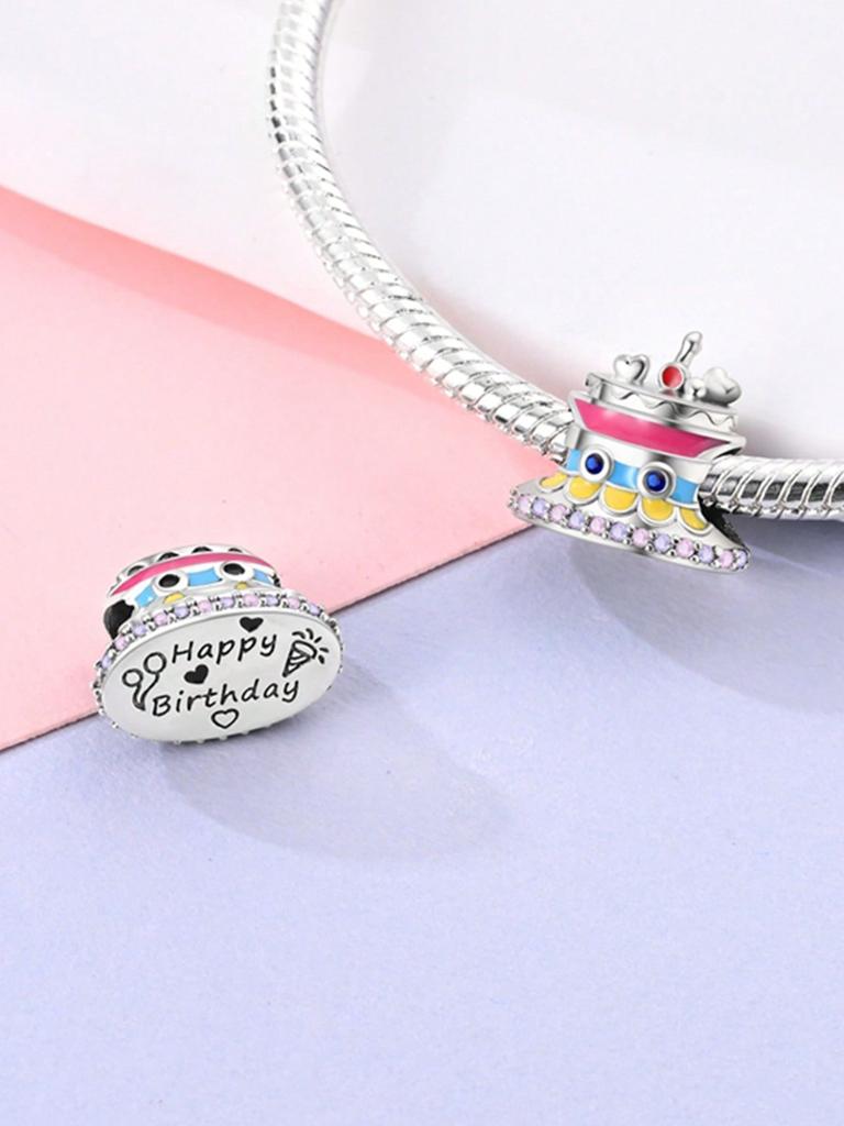 Birthday Cake Donuts Beads Charm Copper Plated Fit Charms Copperoriginal Bracelet For Jewelry Making Diy Charm