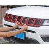 Accessories For Jeep Compass 2017 2018   Front Upper Bumper Grille Racing Grill Cover Trim Decoration Frame Car Styling