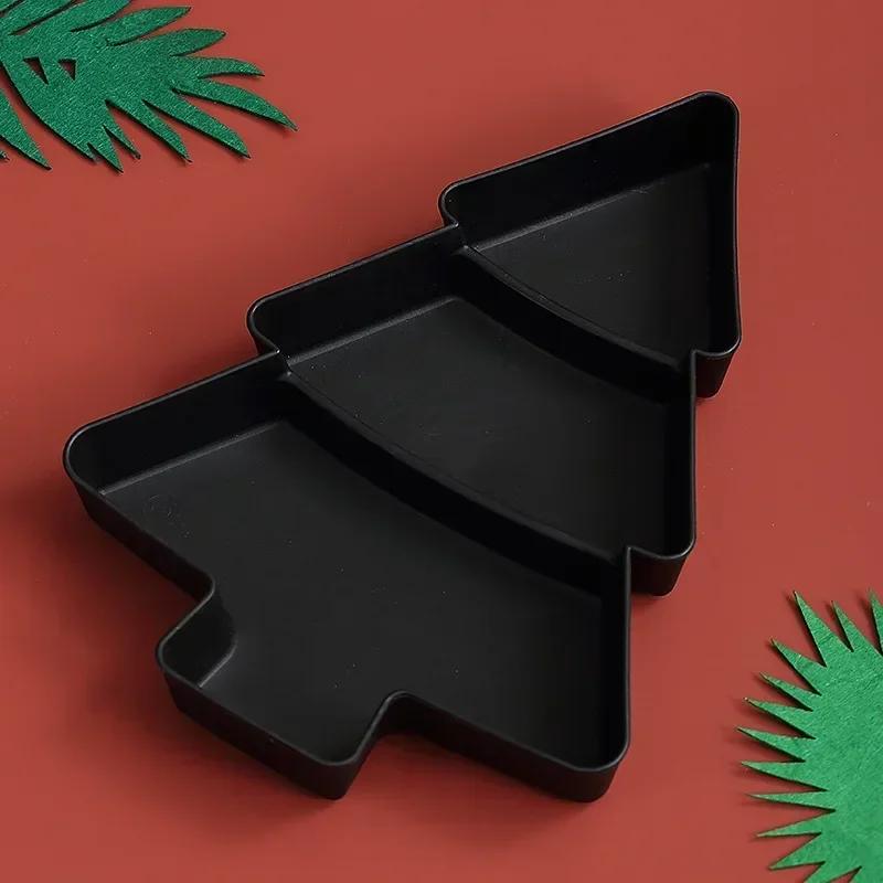 Christmas Tree Snack Tray 3 Tier Fruit Plate for Kitchen Dining Table Storage Organizer Serving Dish for Candy Dessert Party