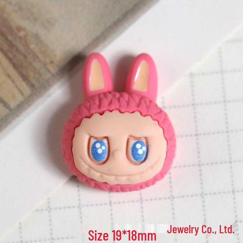 Cartoon Head DIY Resin Accessories: Phone Case, Hair Clip, Cup Decor & Fridge Magnets