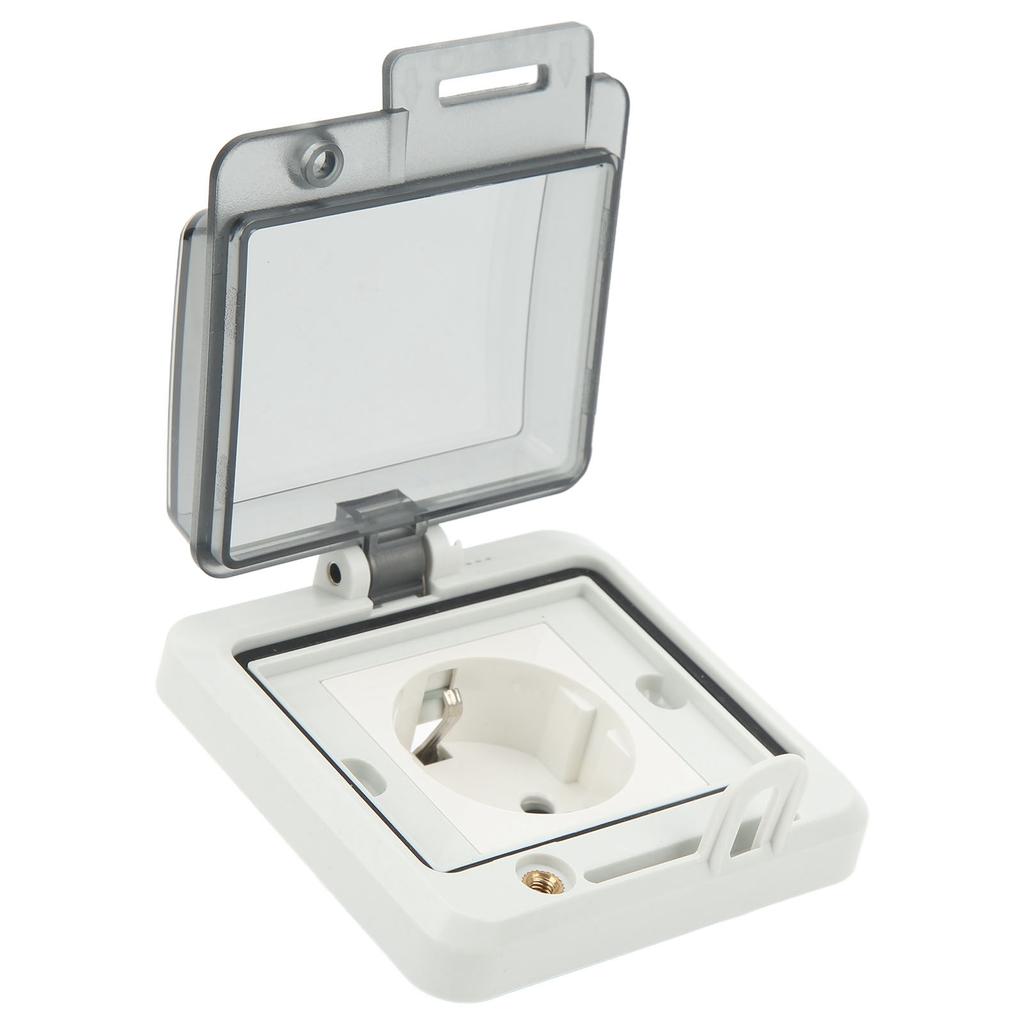 Standard IP66 Waterproof Wall Outlet Wall Mounted Concealed Plug Adapter Socket with PC Shell 16A