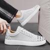 2025 New Style Streetwear Personalized Sneakers, Men's Trendy Rivet Casual Sports Shoes, Breathable Canvas Shoes
