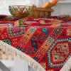 Chunky Jacquard Tablecloth Nordic Simple Design Red Christmas Table Cloth American Festive Table Cover Imanqi Rhyme