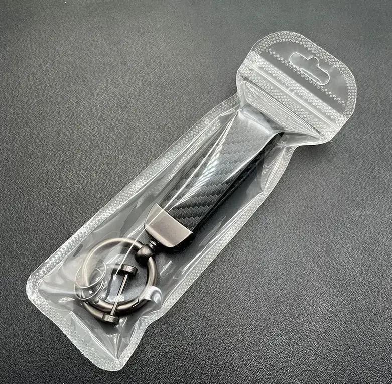 Car Sleek Carbon Fiber Style Keychain - 360° Rotatable, Universal Fit with Anti-Lost D-Ring, Durable for Men & Women Amagi