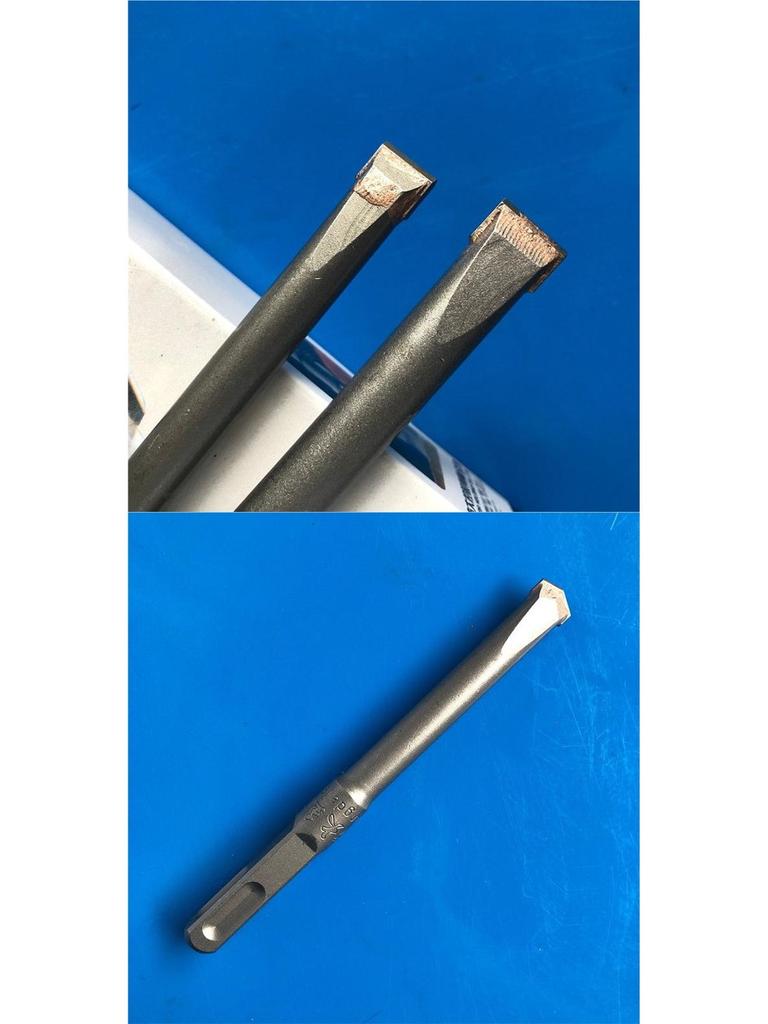 Square Shank Electric Hammer Drill Bit - Wall Chisel, Slotting Concrete Alloy Pointed & Flat Chisel