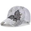 Unisex Butterfly lace sequin decoration Adjustable mesh Baseball Hat sun caps Spring Summer Outdoor Leisure Hats Travel Accessories for Women Men