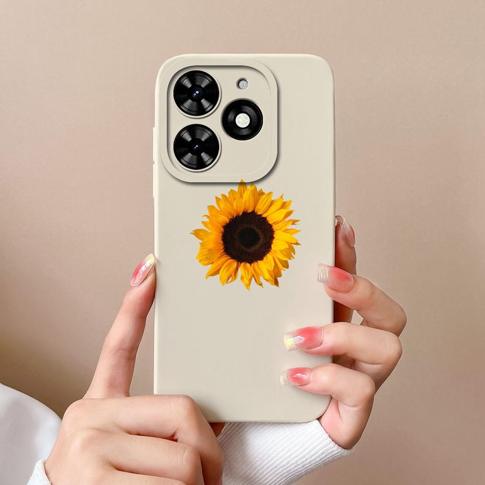 Case For Tecno Spark Go 2024 Cute Pilot Soft Liquid Silicone Upgrade Lens Protection Back Cover For Tecno SparkGo Coque Bumper
