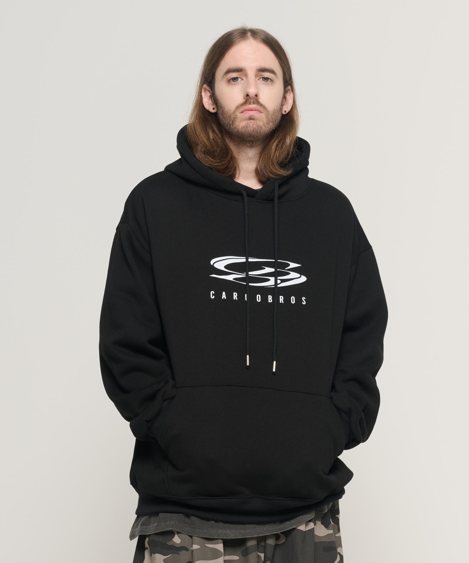 Cargo Bros Circle Logo Oversized Hoodie (Black) S