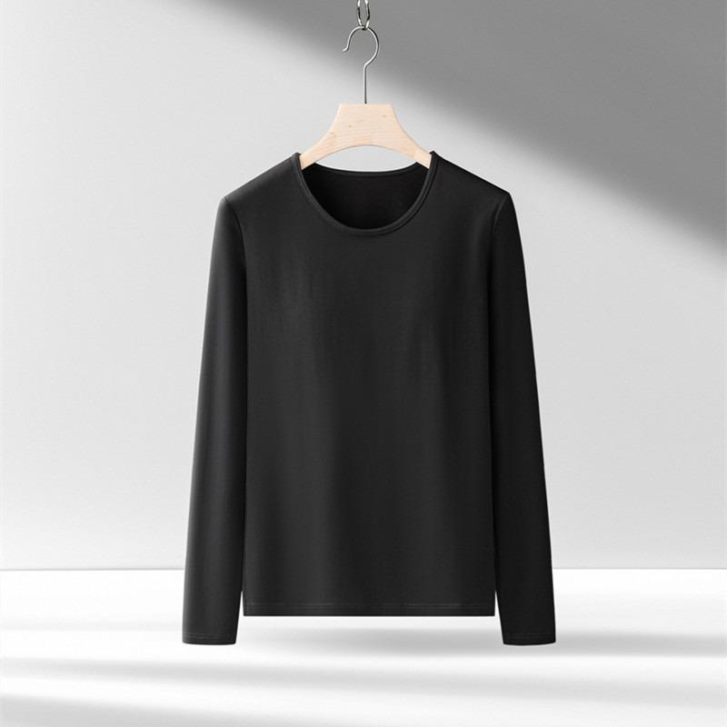 Modal Long-Sleeve Women's Base Shirt with Chest Pads, No Underwire, Integrated Cup, Autumn/Winter Outerwear & Sleepwear