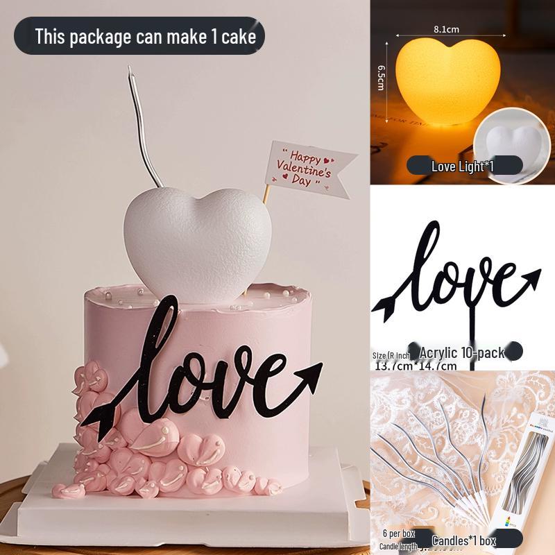 Heart Cake Topper: Bright Red, Perfect for Birthdays, Weddings, and Valentine's Day.