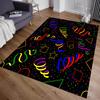 Arcade Stars Bowling Alley Carpet 90s Arcade Retro Rug Non-Slip Home Theater Movie Room Floor Mat Gamer Room Décor Retro Gift
