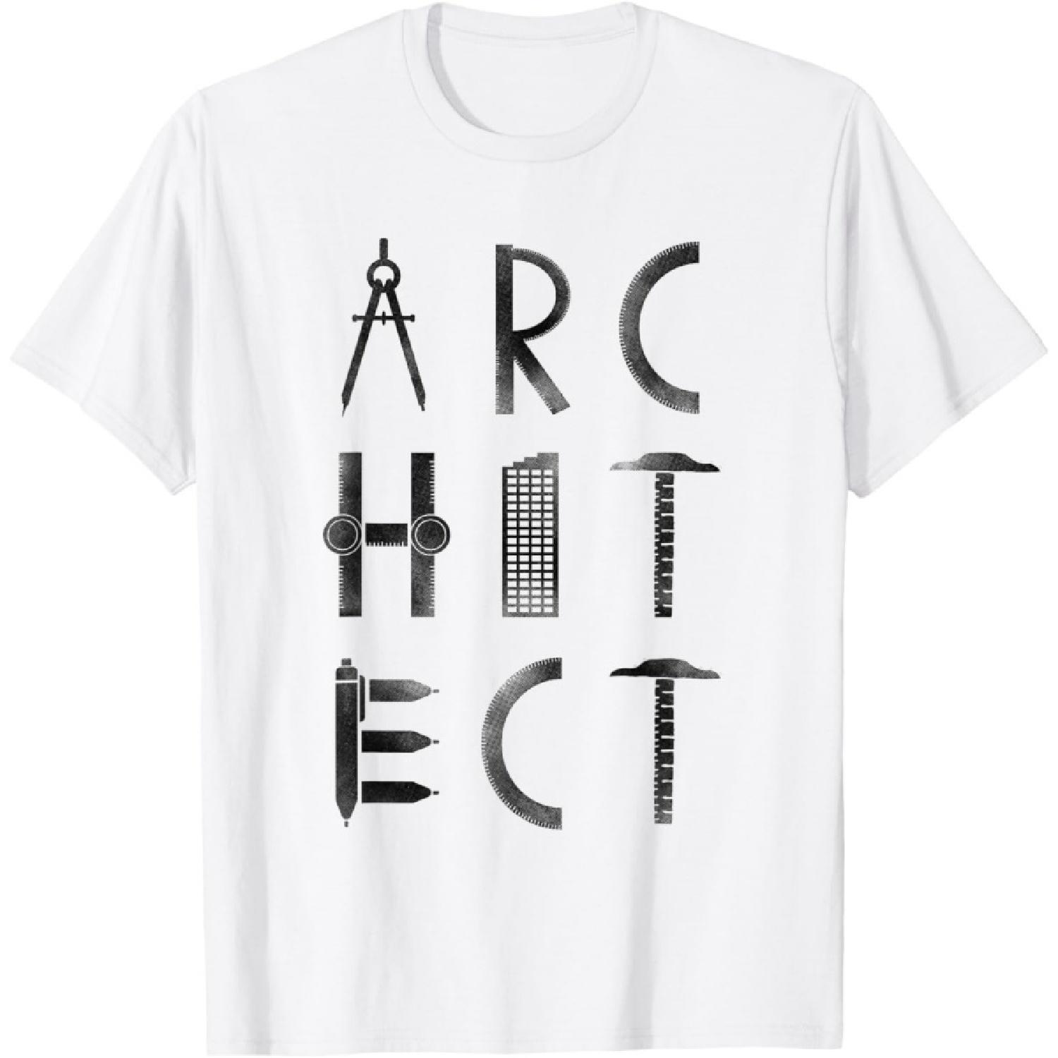 Ретро Графическая Архитектор Студент-архитектор Чертежник Футболка(1) S