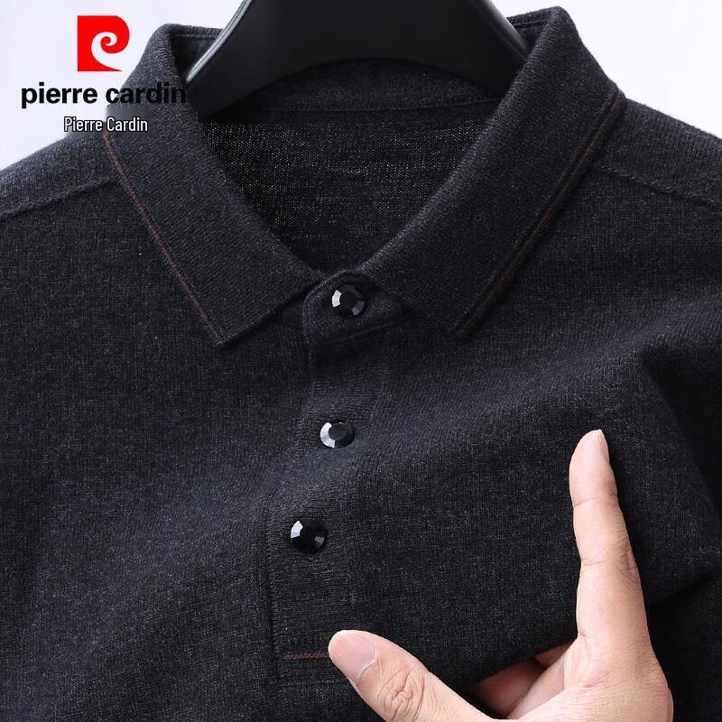 

Мужской свитер Pierre Cardin из 100% чистой шерсти с воротником поло M