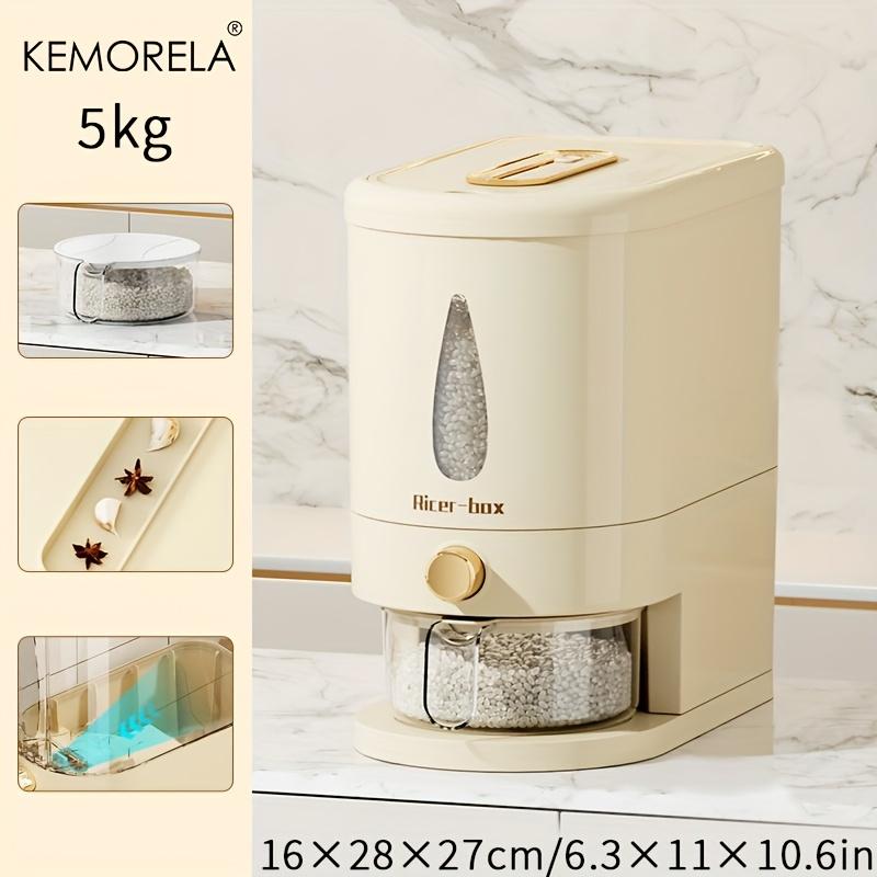 

5/10kg Airtight Pet Food Storage Container with Insect-Proof Dispenser Easy-Squeeze Built-In Measuring Cup Cats & Dogs