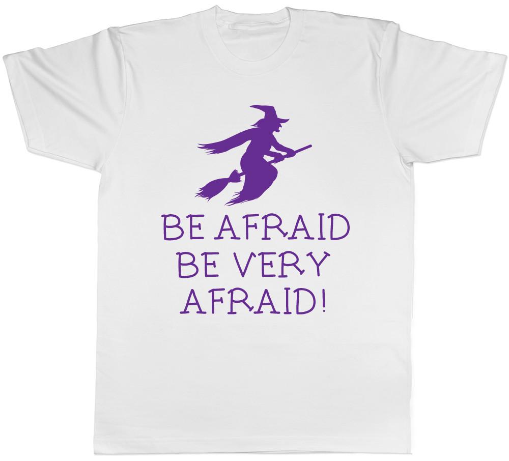 Be Afraid Be Very Afraid Halloween Purple Mens Womens Ladies Unisex T-Shirt S