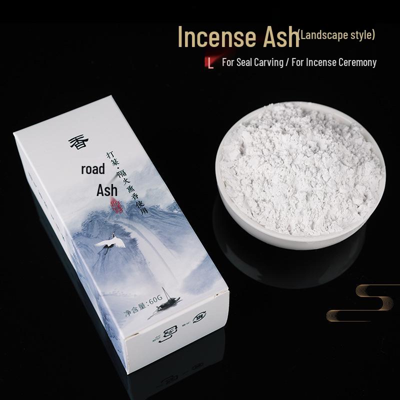 Chinese Style Copper Incense Burner Ash Press and Tamping Tool with Natural Incense Ash Powder