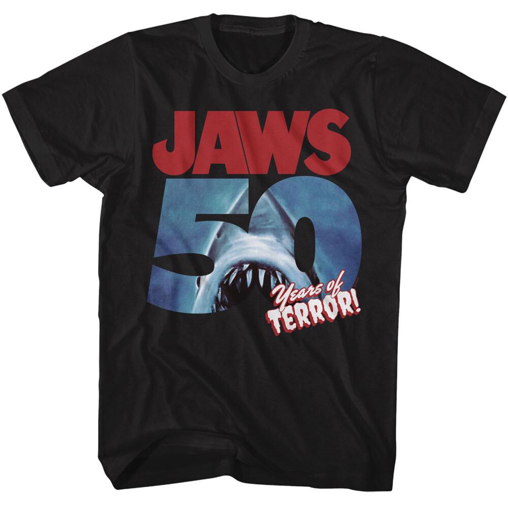 Jaws 70 Thriller Movie 50 Years Of TERROR Men T Shirt XXXXL