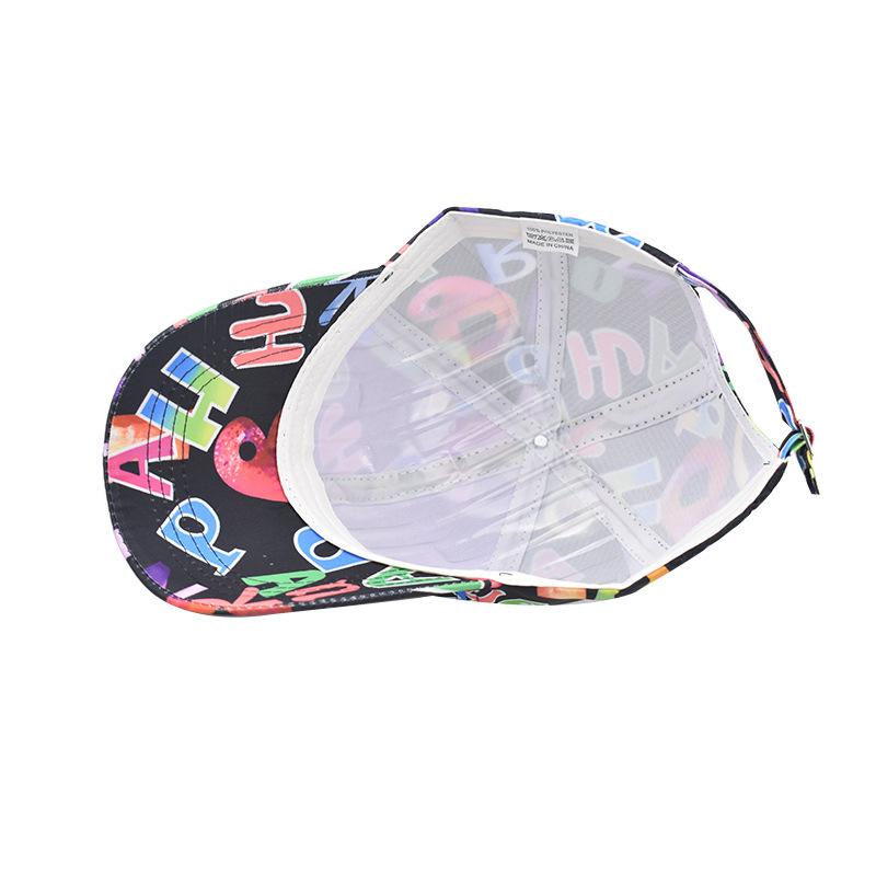 Unisex Sommer Baseballkappe Buchstabendruck Hip Hop Koreanisches Graffiti Snapback Sonnenhut für Streetdance Lässige Party K-Pop Stil