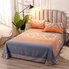 Vintage Geometric Pattern Bed Sheet Set 100% Cotton Luxury Classic Bedspread with 2 Pillowcases Queen King Size Bedding Set