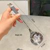 ZISIZ Curved Handle Stainless Steel Serving Spoon & Strainer Set