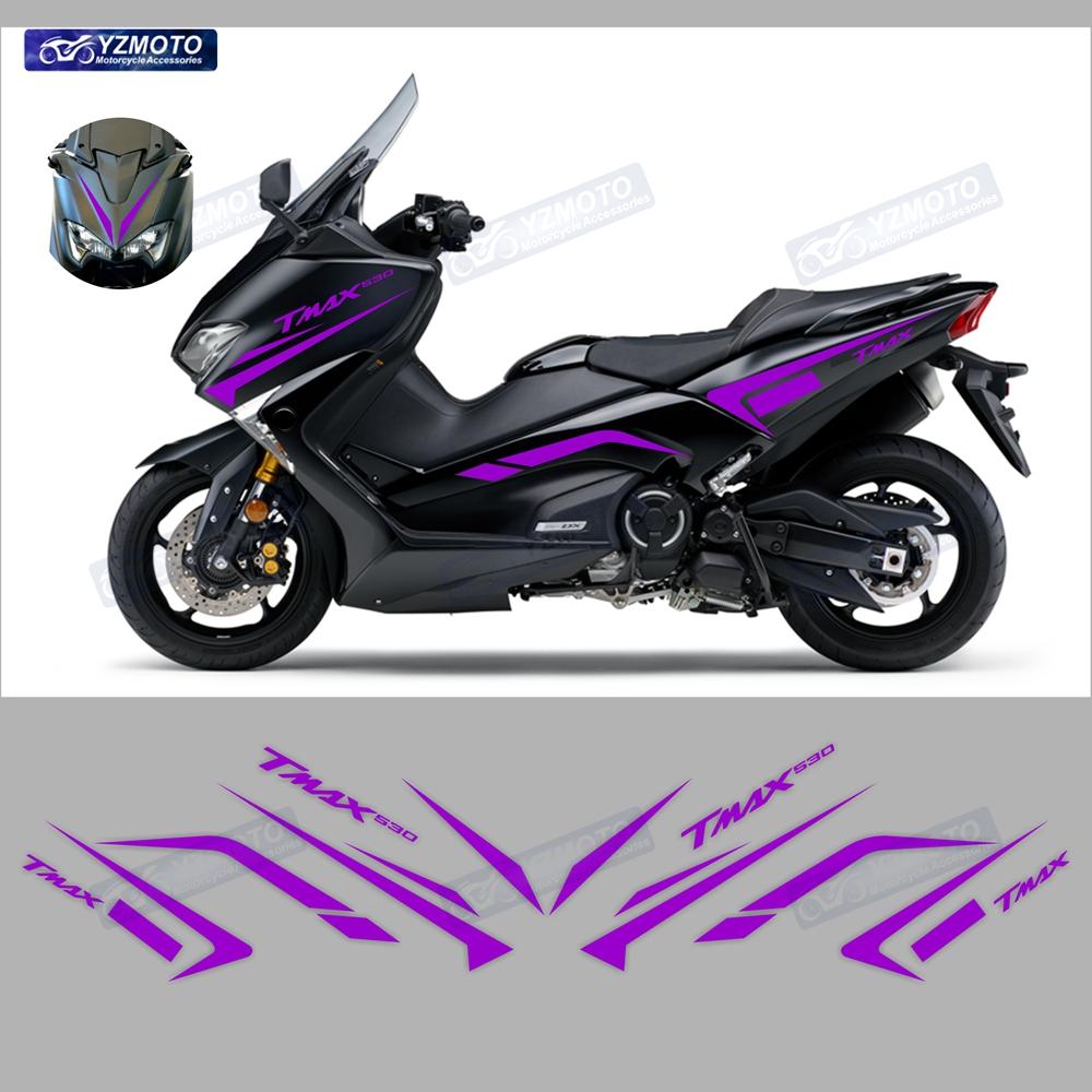 For Yamaha TMAX530 2017 2018 2019 TMAX Motorcycle Accessories Full Car Racing Fairing Sticker Waterproof Body Decal Stickers Kit