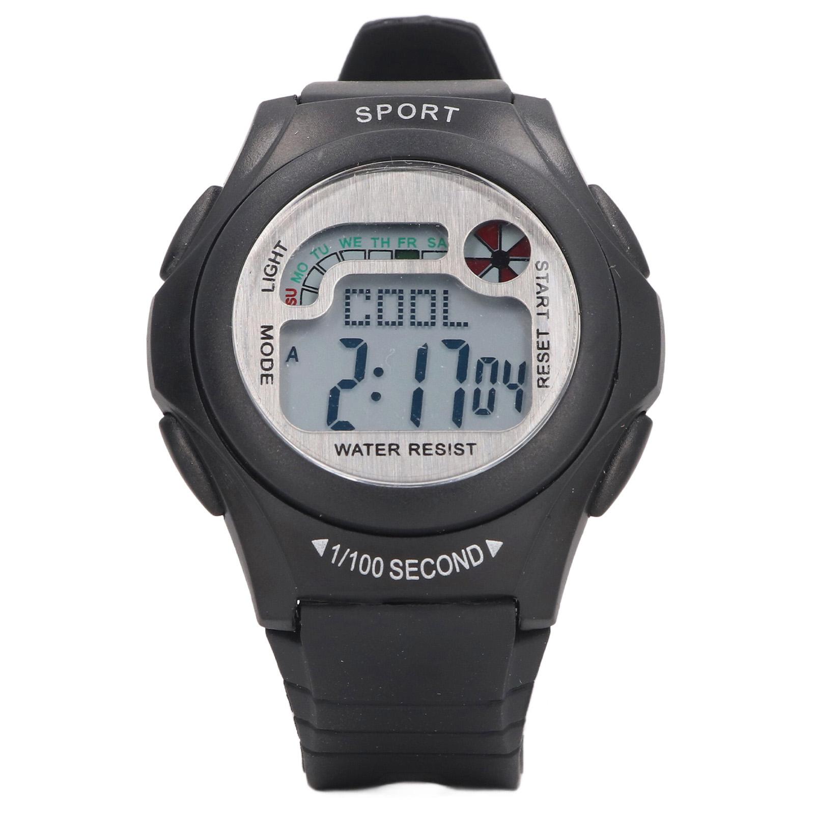 

Женские Мужские Цифровые Водонепроницаемые Спортивные Часы Часы для Серфинга Многофункциональные Часы с Резиновым Ремешком Секундомером и Двойным Временем